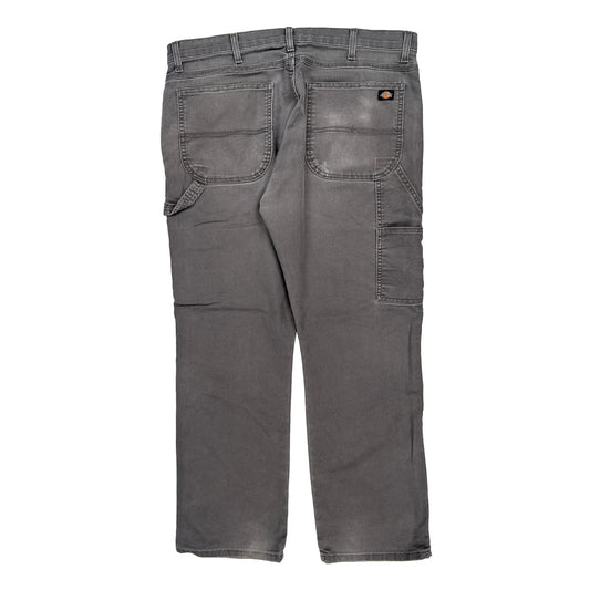 Dickies Carpenter Trousers - 37W 31L Grey Cotton Blend