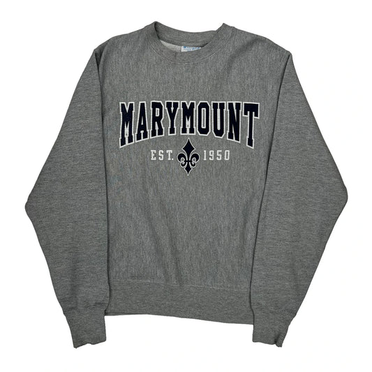 Reverse Weave Champion College Sweatshirt - Small Grey Cotton Blend