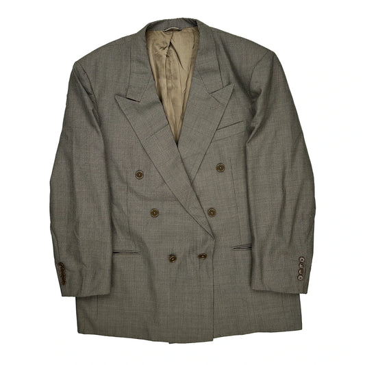 Christian Dior Pinstripe Blazer - Large Grey Wool Blend