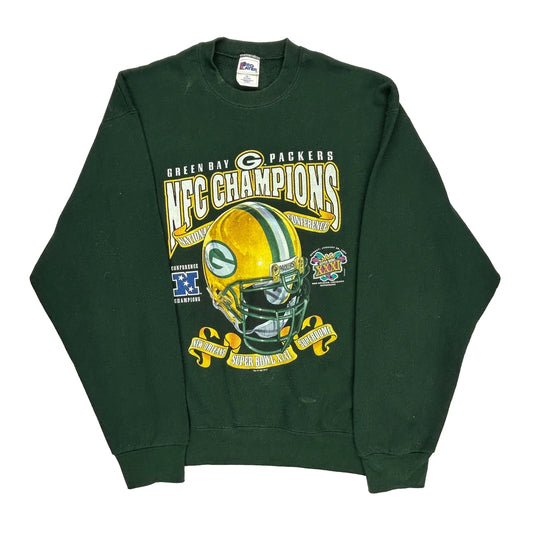 Made In USA, Green Bay Packers Pro Player Nfl Sweatshirt - XL Green Cotton Blend