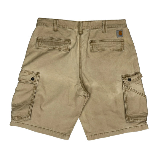 Carhartt Cargo Shorts - 34W 9L Beige Cotton