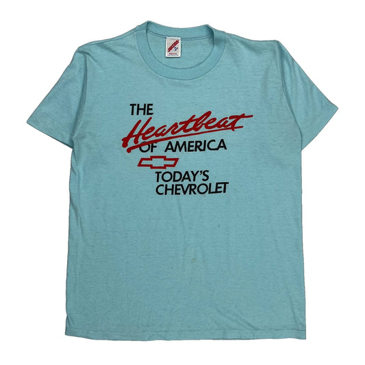 Chevrolet Jerzees Single Stitch T-Shirt - Medium Blue Cotton