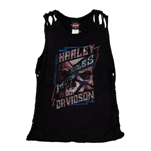 Patriot Harley-Davidson Harley Davidson Graphic Vest - XL Black Cotton