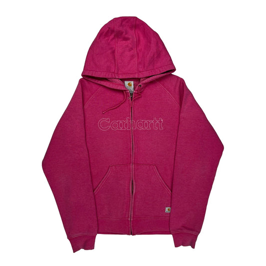 Carhartt Hoodie - Large Pink Cotton Blend