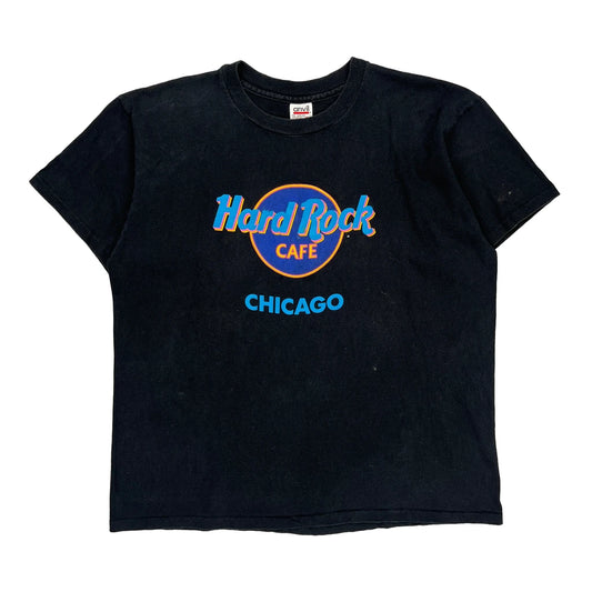 Hard Rock Cafe Chicago Anvil Single Stitch T-Shirt - XL Black Cotton
