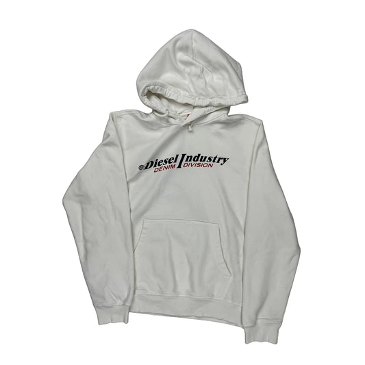 Diesel Hoodie - Medium White Cotton Blend