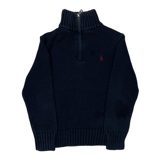 Age 6 Polo By Ralph Lauren 1/4 Zip - Small Navy Cotton