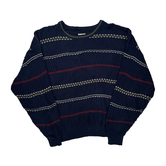 Bugle Boy Striped Jumper - XL White Acrylic