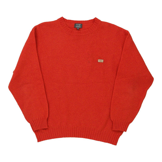 Vintage orange Les Copains Jumper - mens x-large