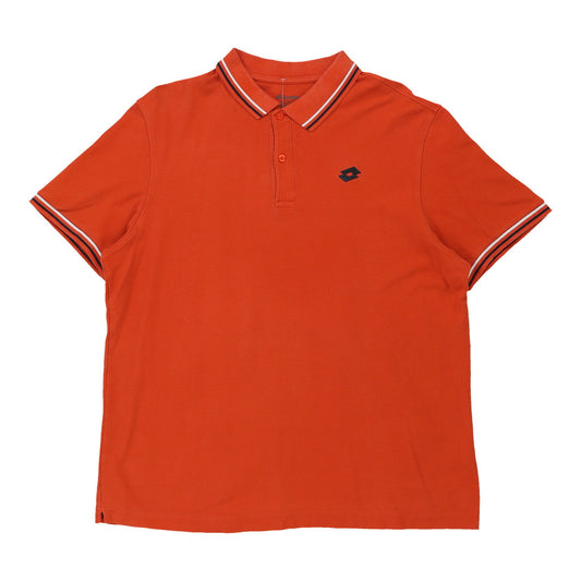 Vintage orange Lotto Polo Shirt - mens x-large