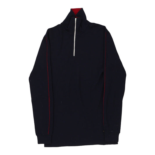 Vintage navy 1980s Valcismon 1/4 Zip - mens small